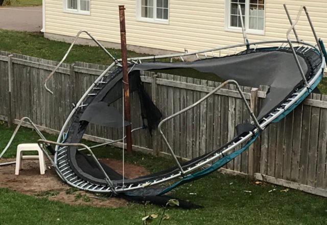 Trampolin stormsikring